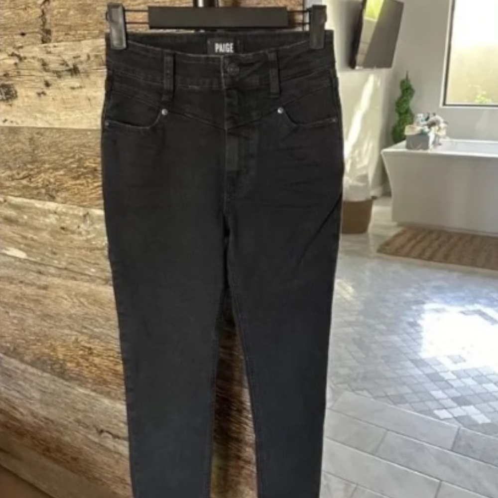 PAIGE Margot Super High Rise Skinny Jeans Midnight Star Size 24 NEW - Picture 6 of 10